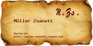 Müller Zsanett névjegykártya