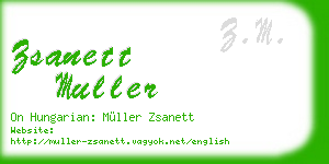 zsanett muller business card